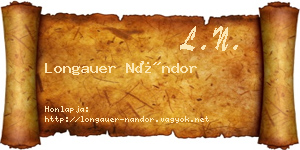 Longauer Nándor névjegykártya
