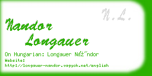 nandor longauer business card